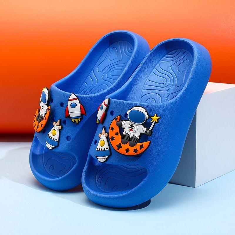 Slippers Casual Summer For Kids Astronaut And Cartoon Designs Soft Eva Breathable Non Slip Footwear