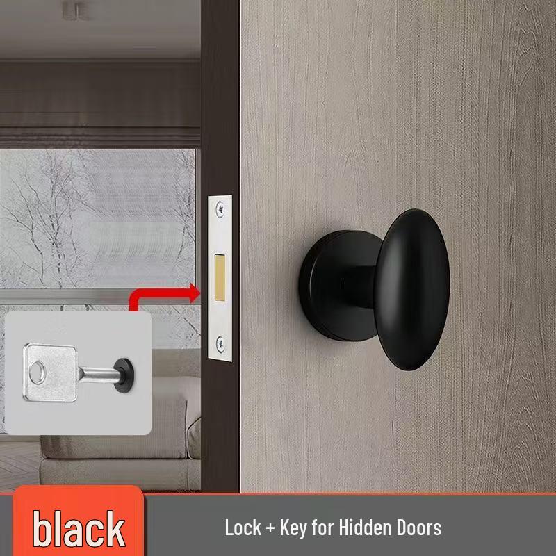 Versteckter Minimalistischer Weißer Runder Türgriff für Schlafzimmer