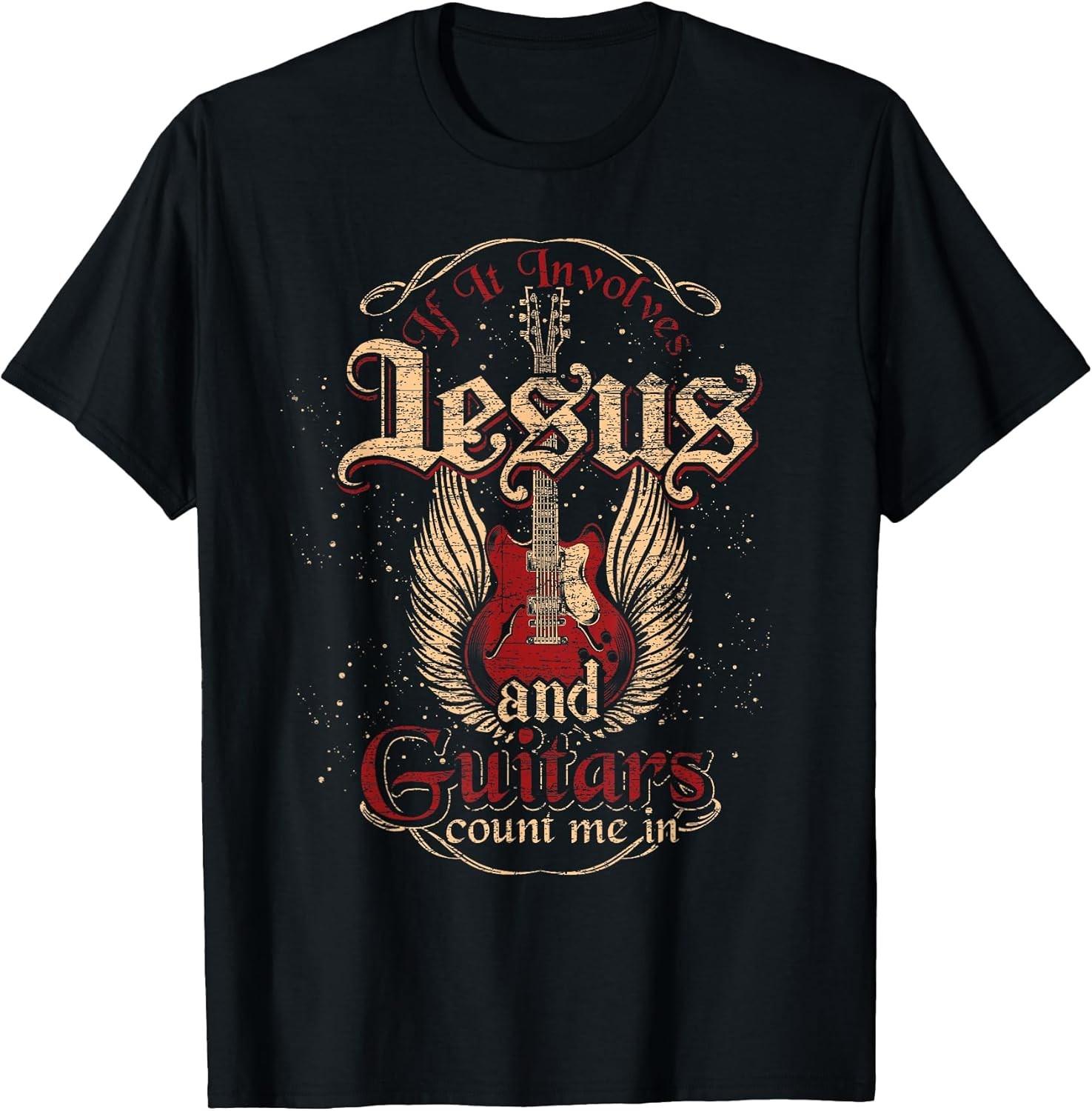 NEW LIMITED! Guitarist Guitar Musician Christian Music Jesus Tee - MADE IN USA L