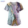 Women Nurse Uniform Starlight Pattern 3D Print V-Neck Pocket Medical Uniforms Fashion Nursing Scrubs Uniforme Women's Work Wear
