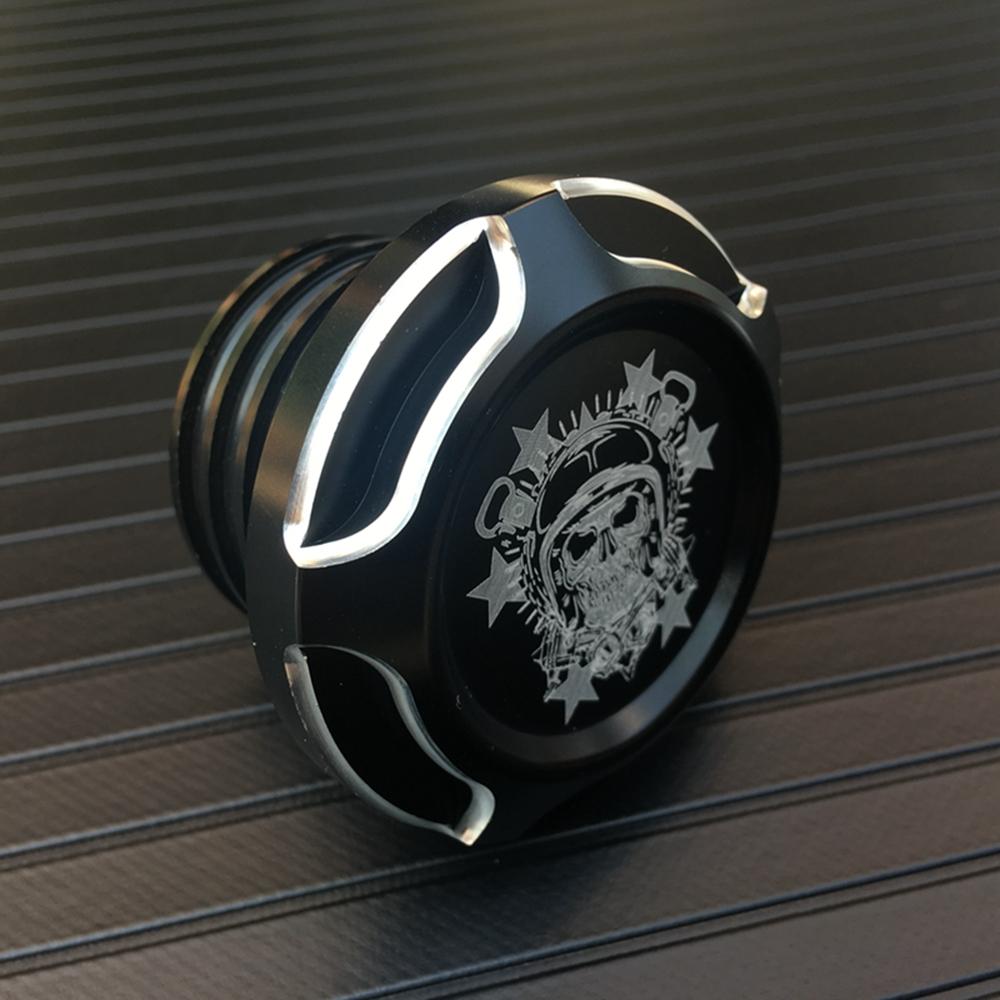 Motorcycle Skull Fuel Gas Tank Decorative Oil Cap Fit for Harley Sportster XL 1200 883 X48 Dyna Softail Touring FLHR
