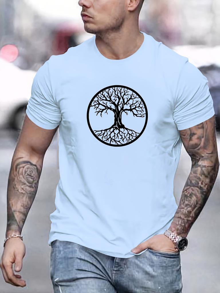 Mens 100 Cotton Summer T Shirt  Summer Casual T Shirt  Suitable for Leisure and Sports Occasions