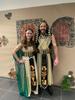 Halloween Egiptul Antic Costum faraon egiptean pentru barbati Regele Cleopatra Regina Cosplay Carnaval Petrecere Rochie de petrecere cuplu medieval