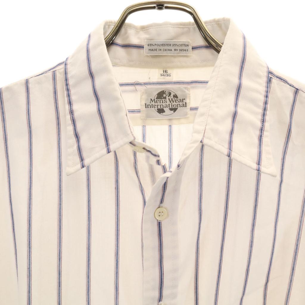 Mens Wear International 80s 90s Old Striped Pattern Long Sleeve Shirt Men's Used