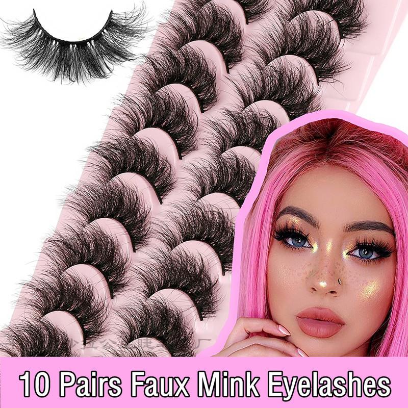 10 Pairs Of Fried False Eyelashes, Makeup 3D Three-Dimensional Exaggerated Thick Barbie Big Eye False Eyelashes 301