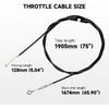 HIAORS 75 Inch Go Kart Throttle Cable Kit Compatible With Predator 212Cc 196Cc VM22 VM24 GX160 GX200 6.5Hp 5.5Hp Engine Manco ASW American Sportworks