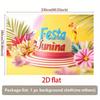Brazilian June Festival 2D Backdrop, "Festa Junina" Floral Photo Background