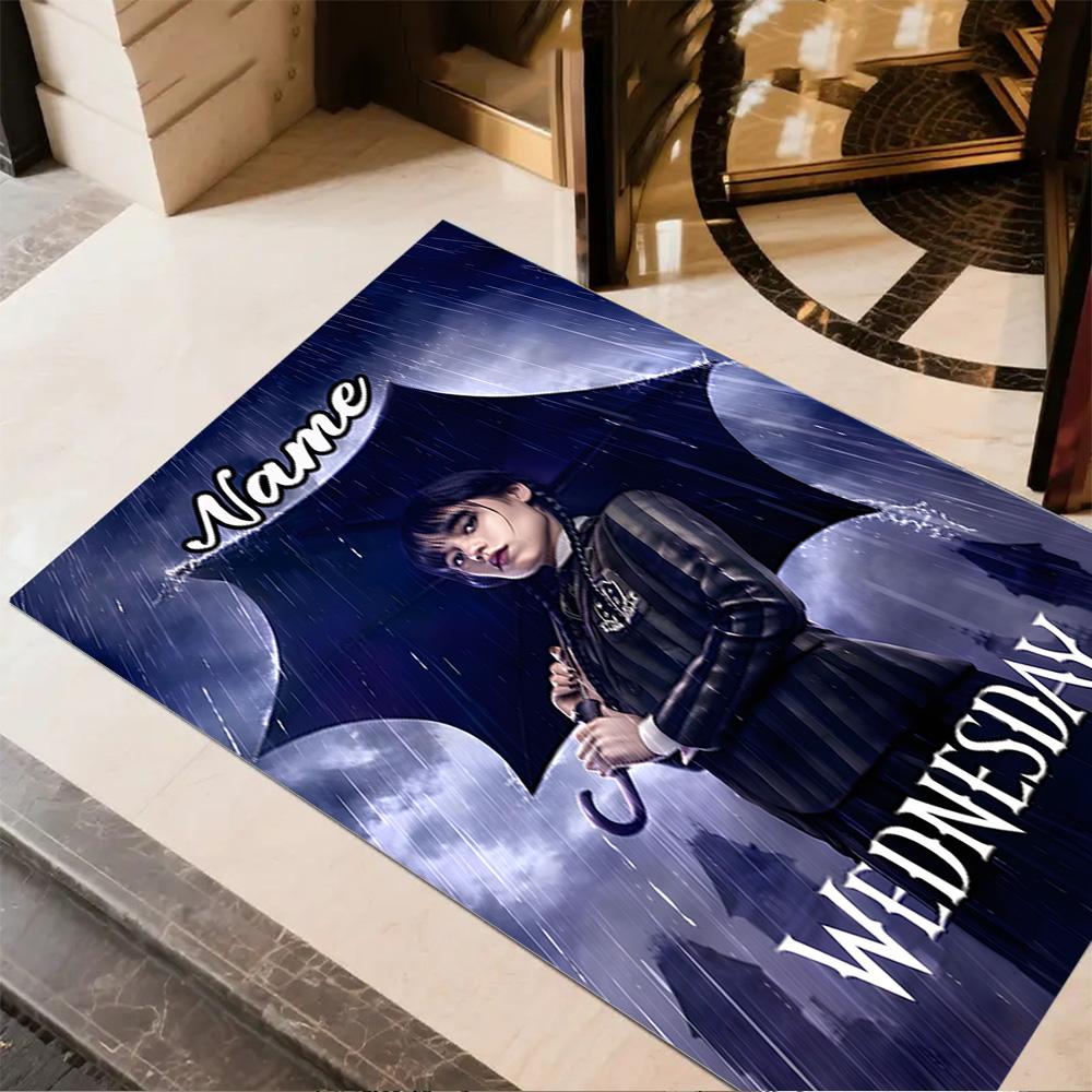Wednesday Addams: Umbrella Mystery Customize Text Area Rug Suitable for Dormitory Living Rooms Bedrooms Hallway Antislip Carpet Office home decor