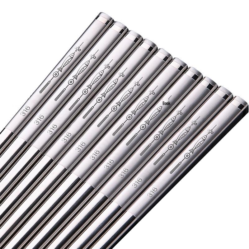 Xihe Anti-slip Stainless Steel Chopsticks
