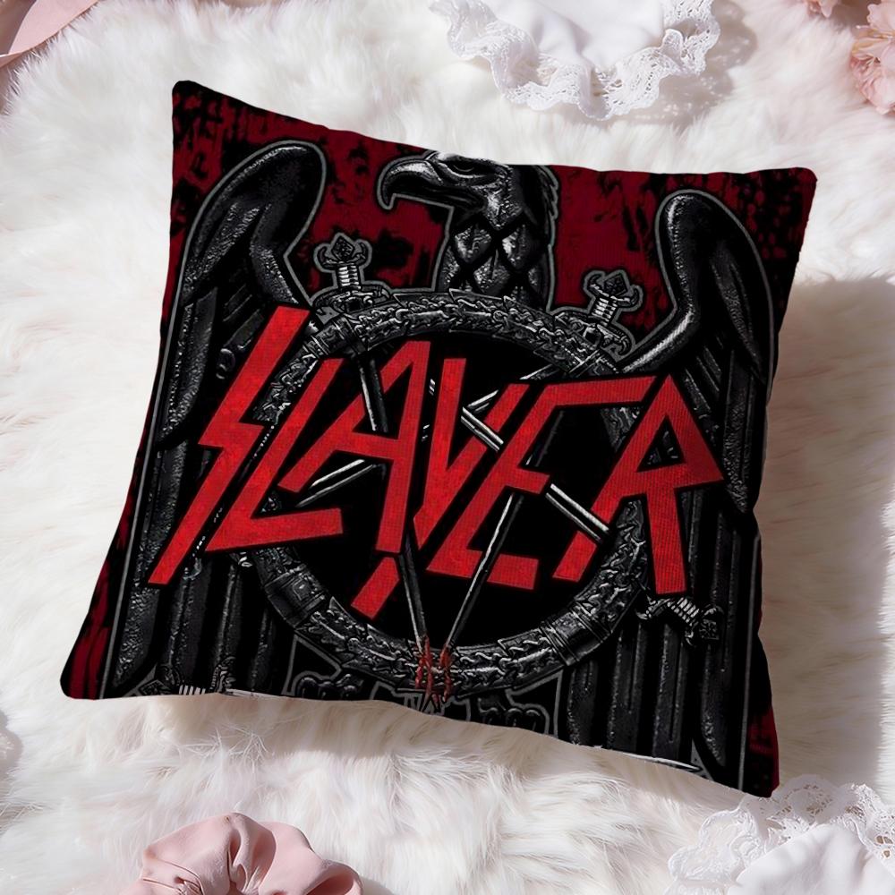 Heavy Metal Band S-Slayer Kuddfodral Premium Komfort Vändbart Kuddfodral - Två i Ett Design för Alla Rum & Bilinteriör
