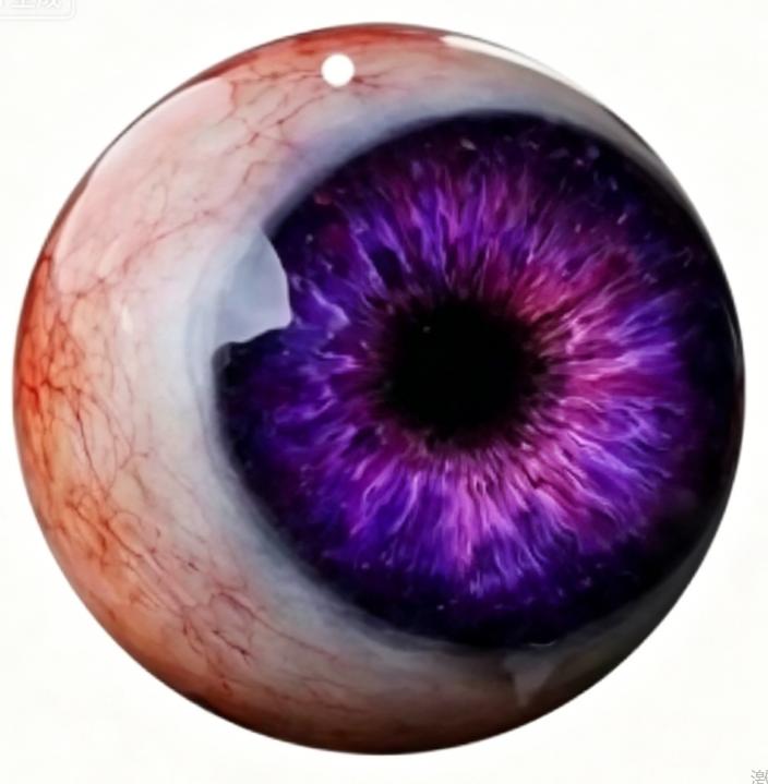 

Hyper Realistic Eye Decorative Accessory for Home and Event Display with Detailed Vein Pattern and Textured Surface D фіолетовий
