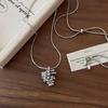 Adjustable Length Pinecone Necklace Jewelry Snake Bone Chain Geometric Necklace  Women