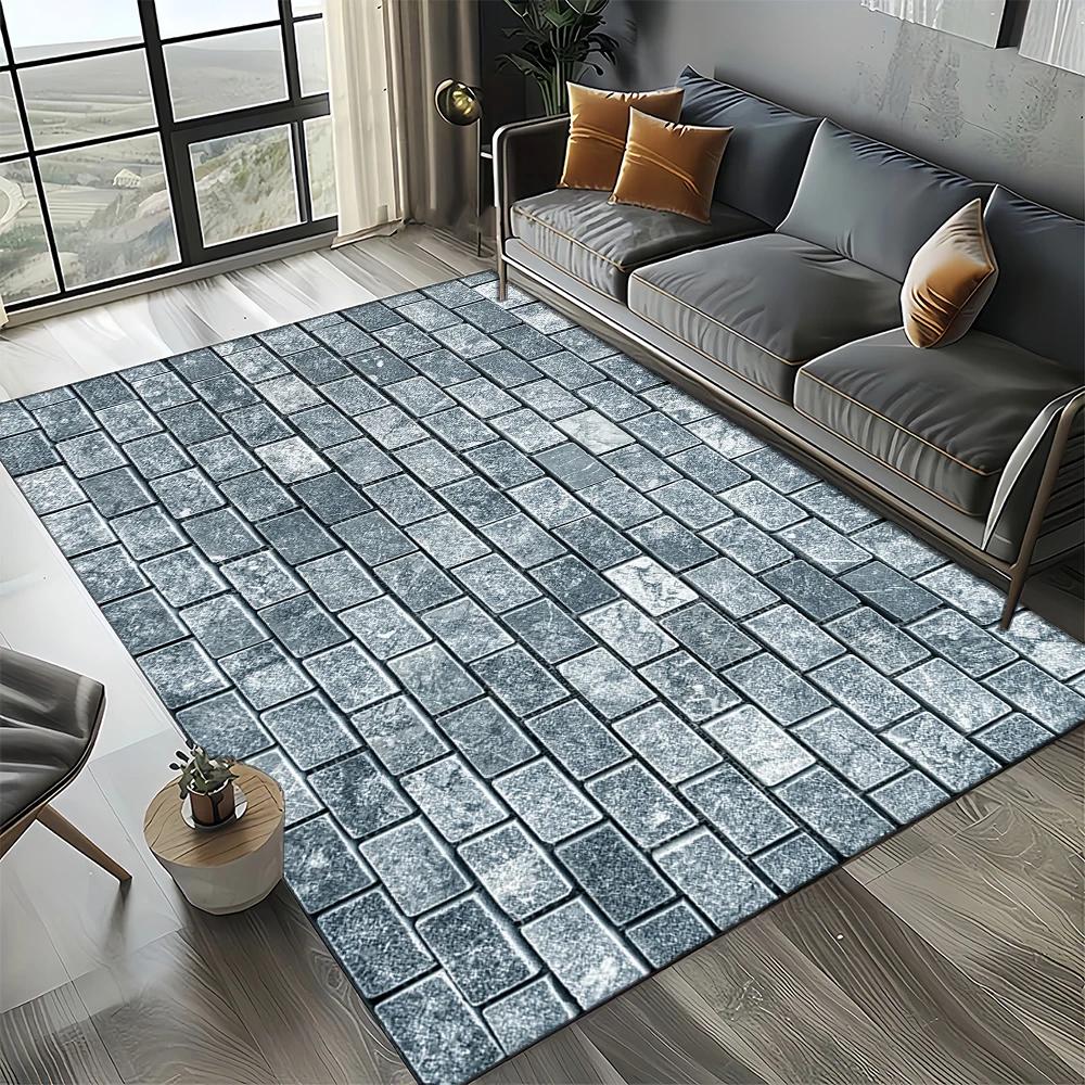 27 Style New Brick Stone Building Wall Originality Rug Carpet for Living Room Bedroom Home Decor,kids Non-slip for Sofa Doormat