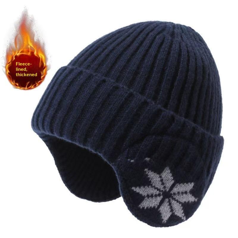Outdoor Ski Hat Winter Thick Beanie Hat With Fleece Lined For Men Women Winter Solid Knitted Wool Skull Cap For Outdoor Use