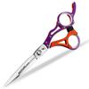 Foarfecă de tuns păr de 6,0 inch, mâner combinație violet-portocaliu VG10, foarfecă de tuns păr, foarfecă dreaptă, foarfecă pentru breton