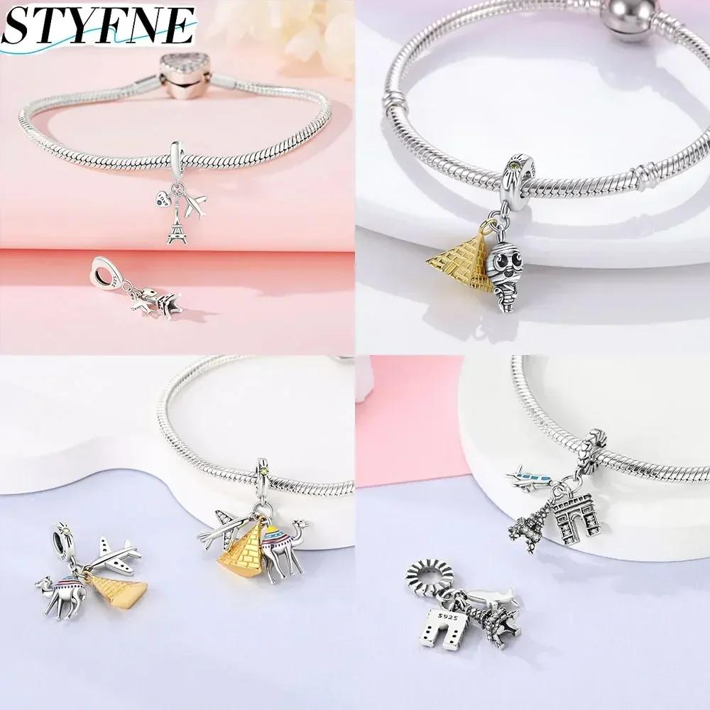 Charmscopperdesert Series Pyramid Mummy Bead For Women Diy Bracelet Necklace Original Charms For Jewelry Making