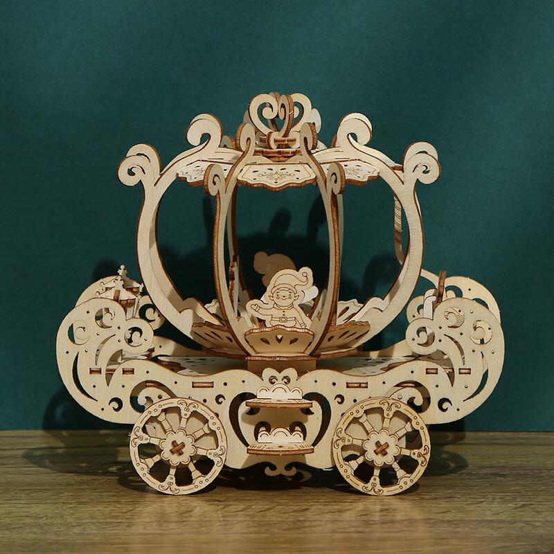 Wooden Pumpkin Carriage 3D Puzzle Kit