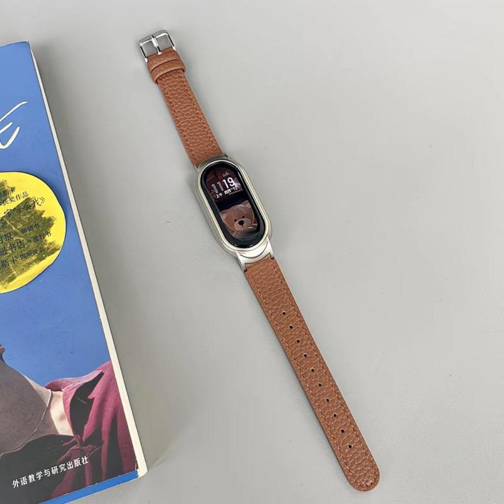 Genuine Leather Lychee Pattern Watch Strap - Soft, Stylish, and Smart