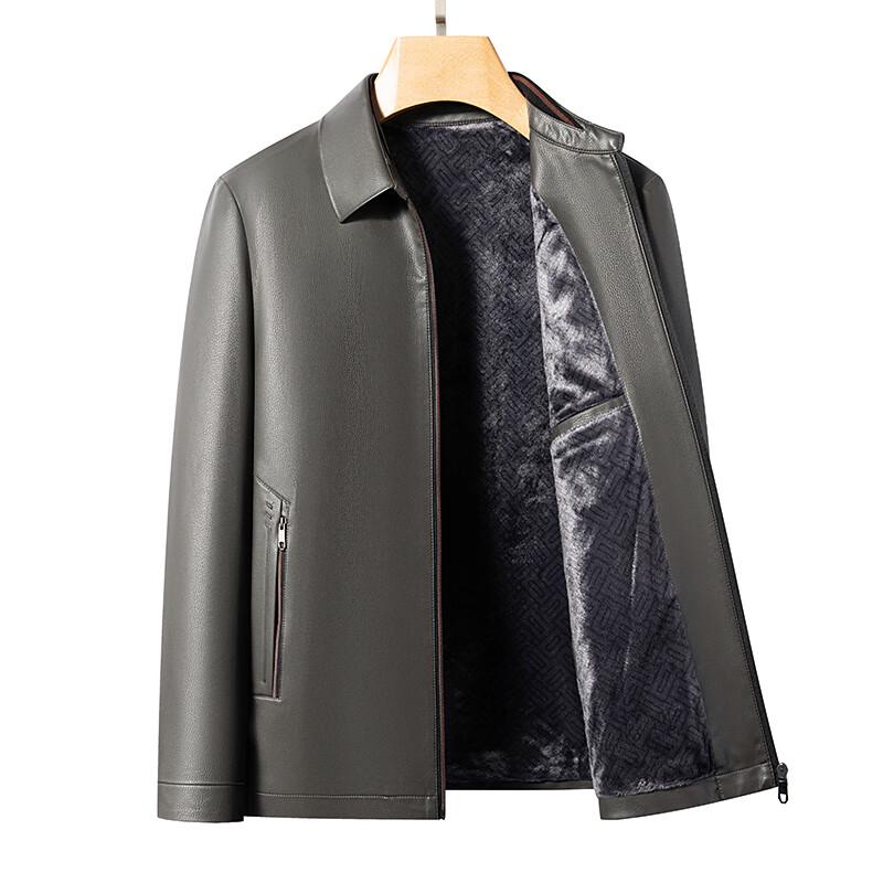 

ROMON Men s Lapel Business Casual Fleece-Lined Jacket M