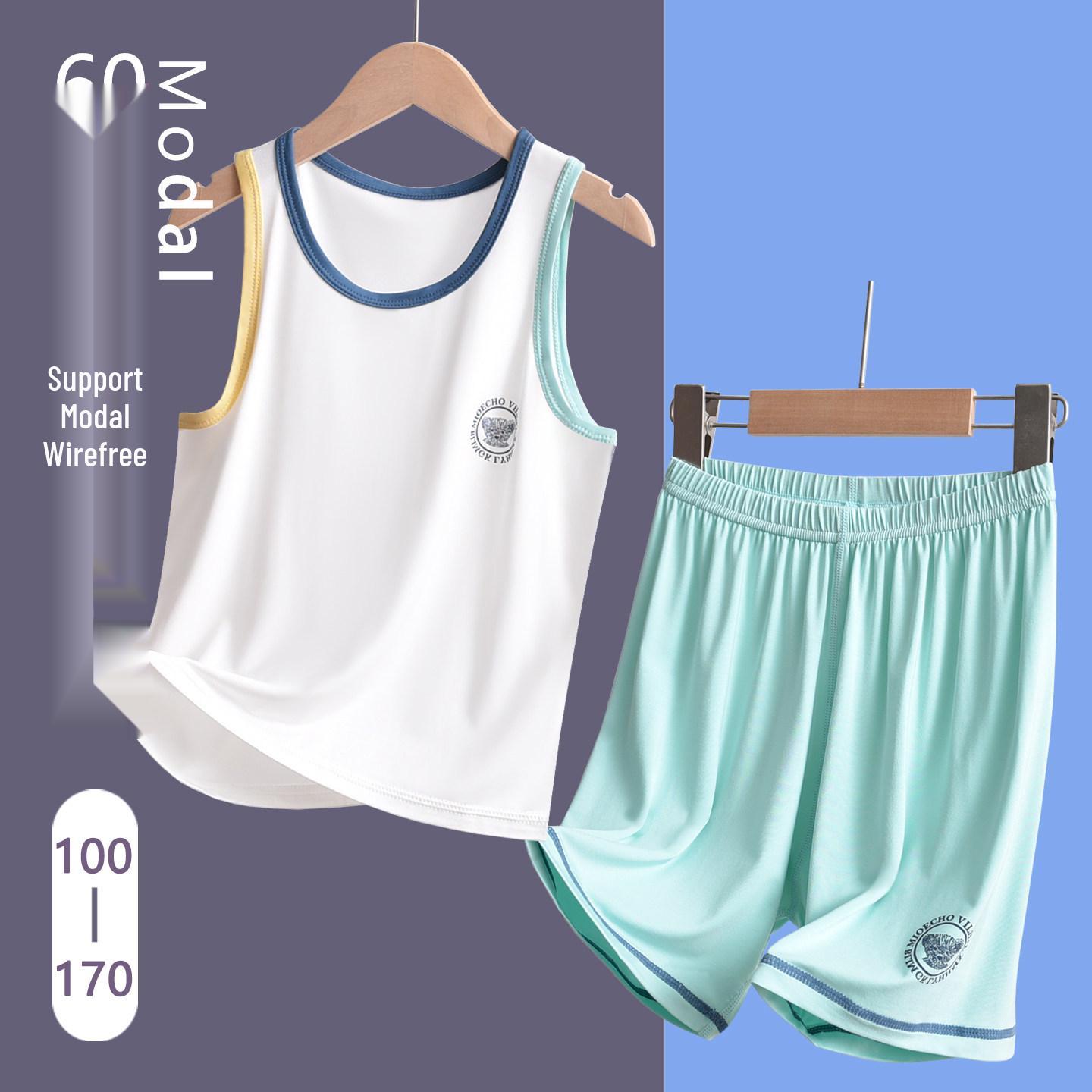Class A Boys Sleeveless Summer Modal Pajama Set 110cm - $45.9