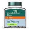 Holland Barrett Copper & Holland & Barrett Zinc & 15mg 120 Tablets 1 pcs