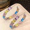European and American high-end personalized earrings, super flash zircon light luxury earrings, daily exquisite and versatile design earrings