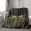 1Pc Golden Dragonfly Tartan Blanket Soft And Comfortable Casual Warm Camping Travel Christmas Halloween Xmas Gift M924604