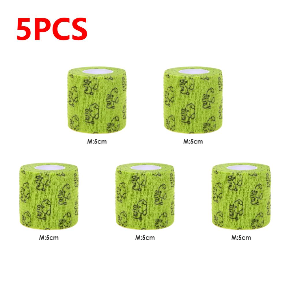 Printed Self Elastic Adhesive Athletic Tape Wraps 2.5cm/5cm/7.5cm Sports Colorful Bandage for Tattooing Finger Joint Knee Pet