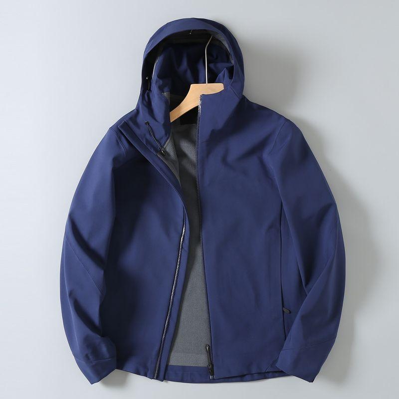 Outdoor Full Adhesive Press Soft Shell Series Technology Composite Velvet Autumn Fleece-lined Hood Waterproof Jacket Men's Jacket
