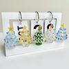 Festive Desktop Ornament Glazed Glass Christmas Tree Figurine, Handcrafted Modern Holiday Table Centerpiece for Display, Colorful Gift Friends