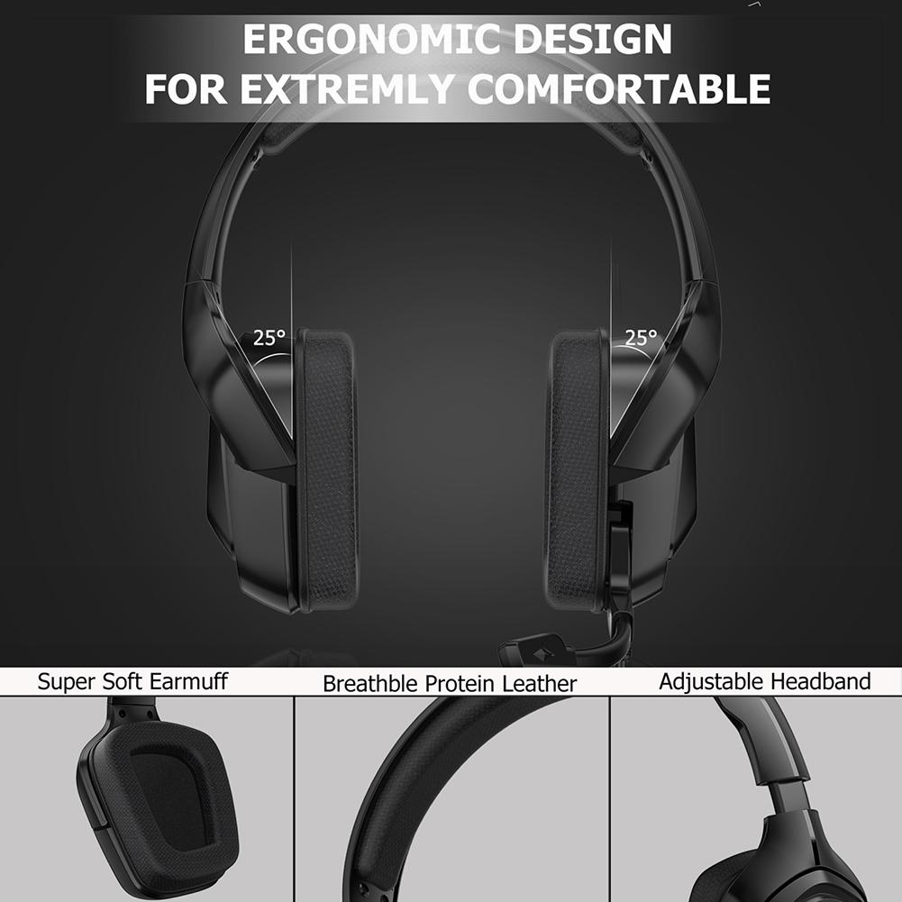 K20 3.5mm Wired RGB LED Headset with Microphone for PC Gamers Phone PS5 PS4 Wired Earphone HiFi Headphones