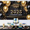 Class of 2025 Graduation Photography Backdrop 180x115cm Happy Graduation Banner  Adults Kids
