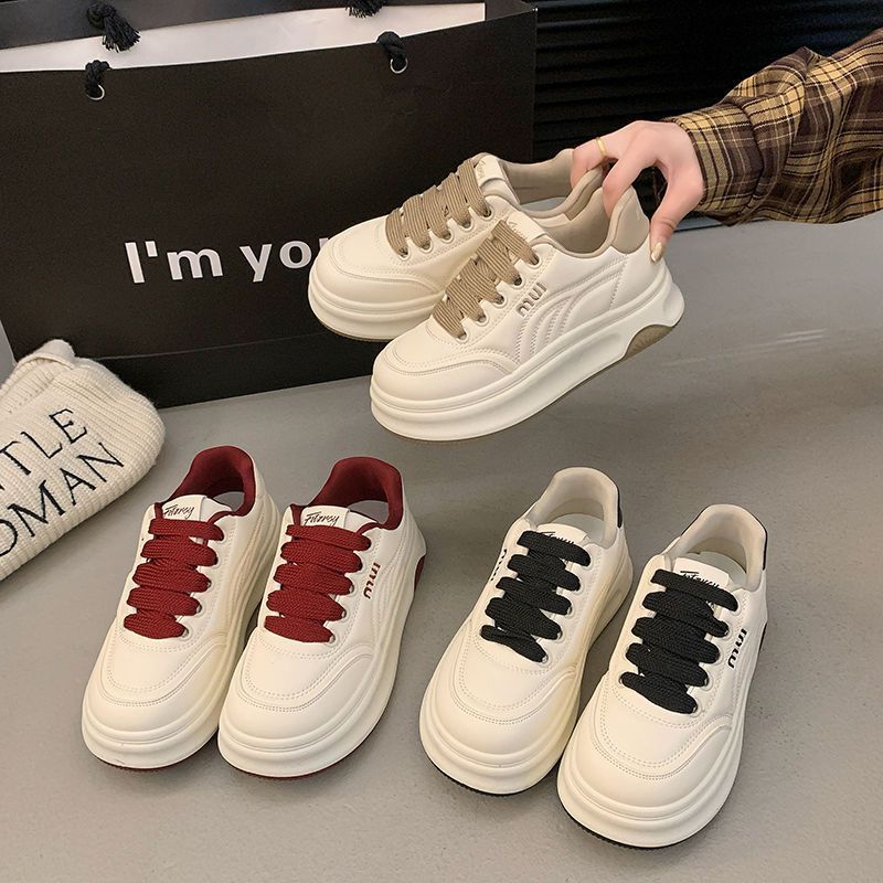 Zhao Ruth's same little white shoes for women's 2025 spring and summer new thick-soled versatile women's shoes increase the height of popular sports