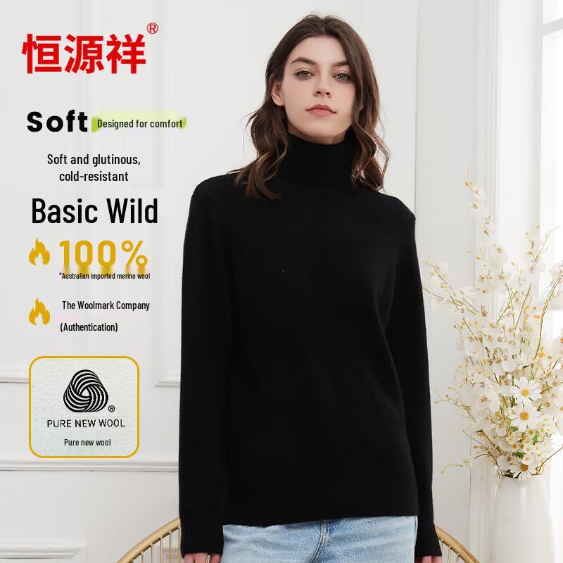 

Hengyuanxiang Women s Pure Wool Thickened Sweater L (165)
