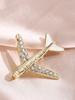 High end personalized diamond studded airplane brooch alloy jewelry exquisite brooch suit accessories wholesale
