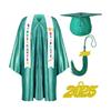 Kindergarten Graduation Cap With Tassel & Printed Gown. Perfect For Memorable Pos And Ceremonies