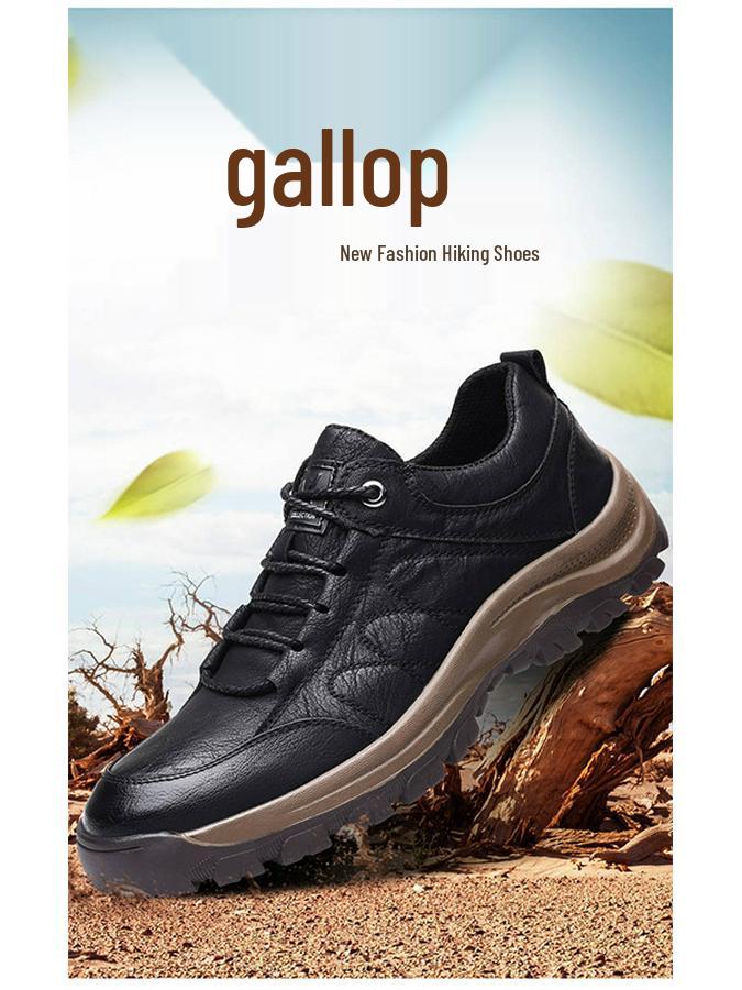 Men's Cross-Border Plus Size Outdoor Hiking Shoes - Fashionable Low-Top, Non-Slip, British Style Casual Footwear.