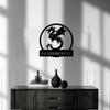 Custom Metal Dragon Wall Sculpture, Engraved Family Name, House Number Sign, Indoor Outdoor Art Decor