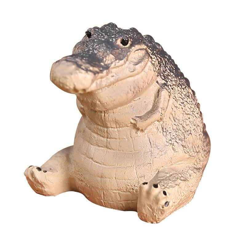 Mini Alligator Resin Tea Pet Figurine Gift For Tea Table And Decor Office