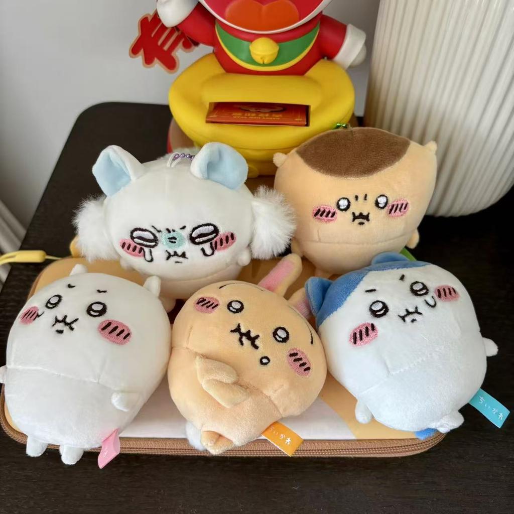 @@10Cm Kawaii Chikawas Hachiware Usagi Angry Pun Series Plush Keychain Pendant Soft Stuffed Cartoon Plush Doll Toy Bag Pendant
