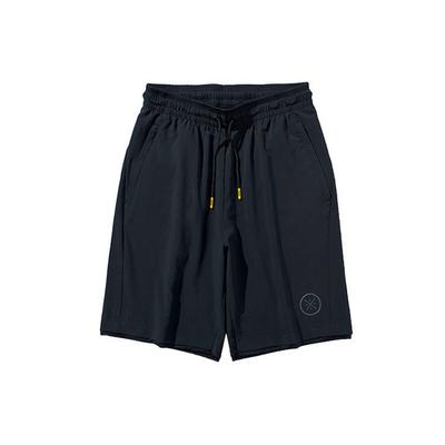 Li Ning Wade Series Mid Waist Loose Basketball Shorts Men Shorts Black AKSP123-1