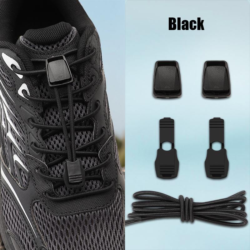 Buckle for Kids & Adults Elastic Laces for Sneakers No-Tie Shoe Lace Fastener Press Spring Lock Shoelace Running Shoes Fix Clips