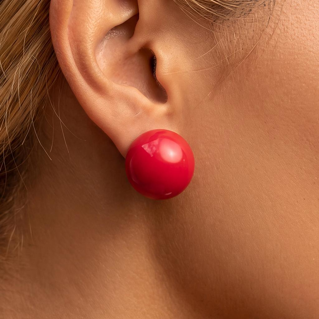 Ins Exaggerated Big Round Stud Earrings For Women French Retro Colorful Maillard Resin Earrings Fashion Party Jewelry Gifts New1