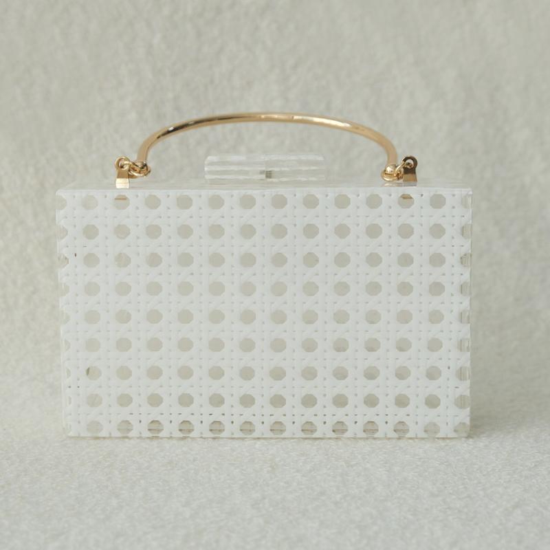 Neue trendige Handtasche Mode Frauen Tasche Boutique Acryl Luxus Party Abend Tasche Frau Candy Hochzeit Box Vintage Kupplung Einkaufstasche