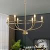 Living Room Iron Retro LED Ceiling Chandelier Pendant Lamp Modern Dining Room Industry Decor Light Ring Ight Home DecorFixtures