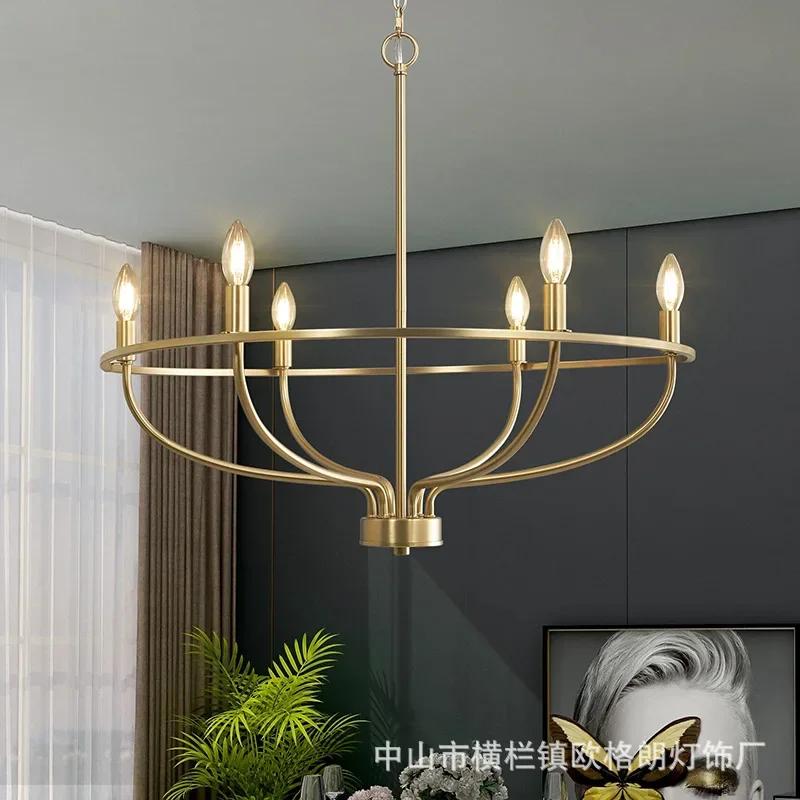 Living Room Iron Retro LED Ceiling Chandelier Pendant lamp Modern Dining Room Industry Decor Light Ring ight Home DecorFixtures