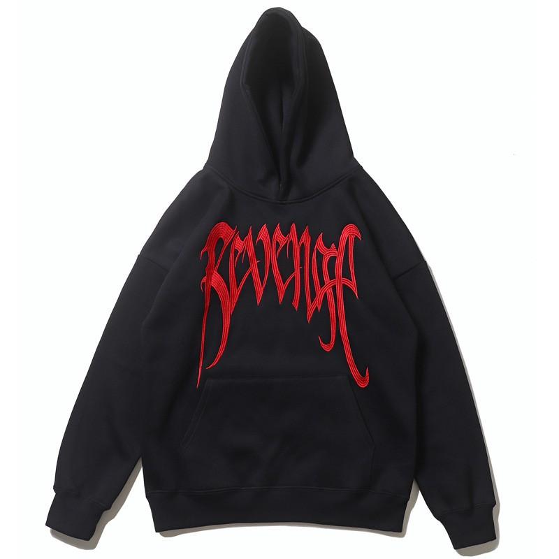 Mens American Streetwear Revenge Talk Hoodie XXXTENTACION Inspired Embroidered Sweatshirt Teens