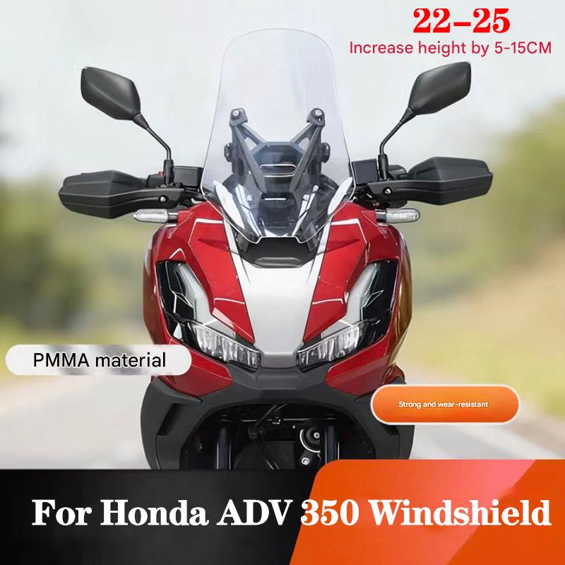 Honda ADV 350 22-25 Motorcycle Front Windshield, Wind & Rain Protection Deflector Sunshade Chest Protector, Durable Modification