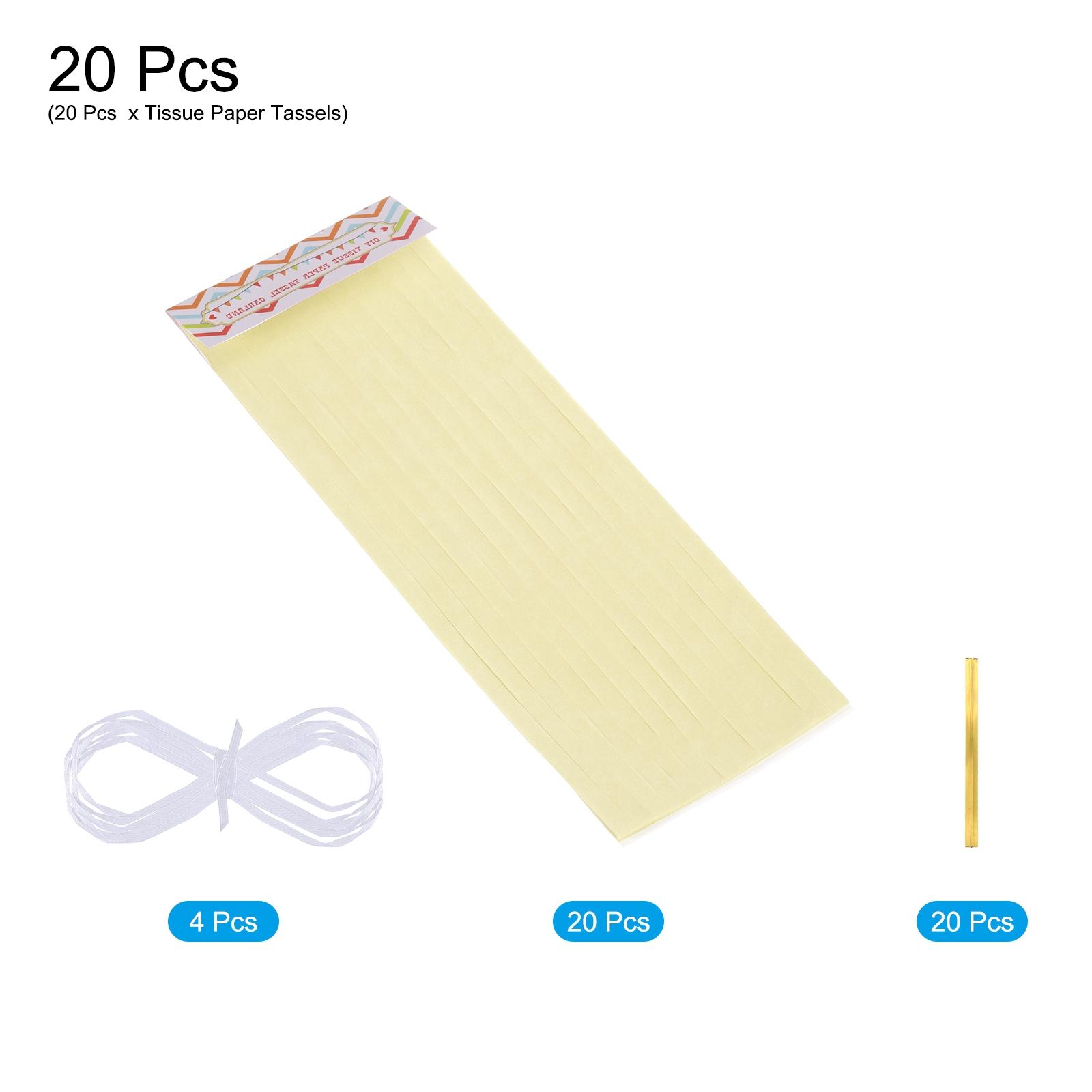 

20/25Pcs Tassel Banner Tassel Garland Tissue Paper Tassels for Anniversary Wedding Birthday Party DIY Festival Multicolor 35cm