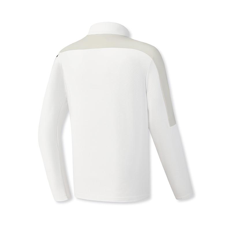 FILA Golf Series Minimalist Stylish Casual Sports Comfortable Long Sleeve T-Shirt Men tops Jade-White A11M615212FWT